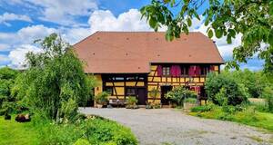 Historisches Pferdeanwesen im südlichen Elsass (ca. 35 Minuten ab Basel) für 6-8 Pferde mit Fachwerkhaus und ca. 1,75 ha Grundstück und 1700 m2 Baulandreserve Historisches Pferdeanwesen im südlichen Elsass (ca. 35 Minuten ab Basel) für 6-8 Pferde mit Fachwerkhaus und ca. 1,75 ha Grundstück und 1700 m2 Baulandreserve
